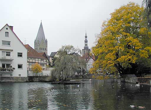 Der Groe Teich in Soest am 09.11.2001